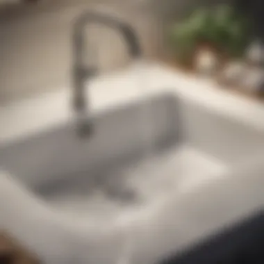 A serene sink filled with soapy water, ready for garment care