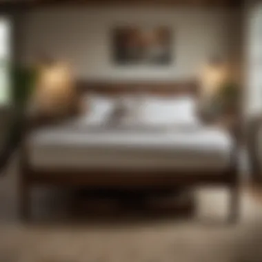 Rustic above bed frame enhancing cozy decor