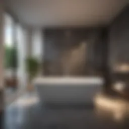 Luxurious acrylic soaking tub in a modern bathroom