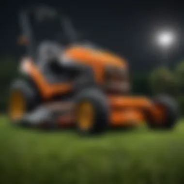 Advanced Features of Self-Propelled Lawn Mowers Close-up of advanced features on a modern self-propelled lawn mower