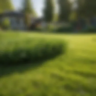 Vibrant Lawn After Aeration Healthy lawn post-aeration with vibrant grass