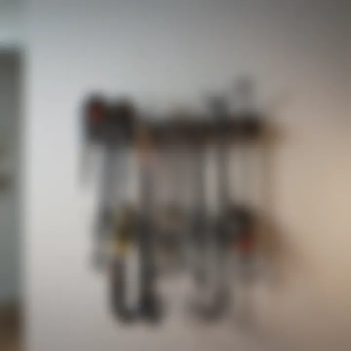 Practical installation of a hook rack in a hallway