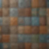 A collection of different tile types showcasing their unique textures and designs