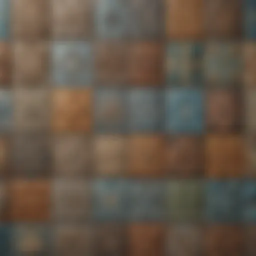 A collection of different tile types showcasing their unique textures and designs