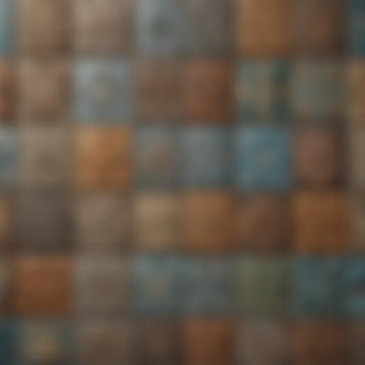 A collection of different tile types showcasing their unique textures and designs
