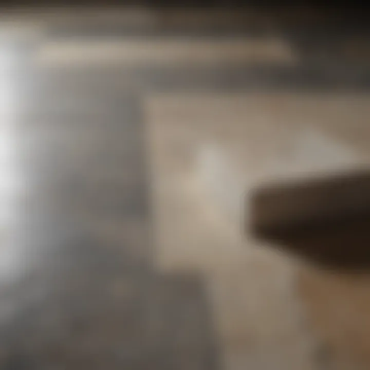 A side-by-side comparison of porcelain and natural stone tiles demonstrating their characteristics