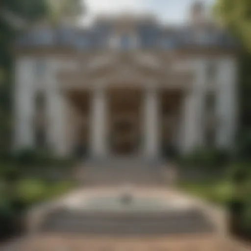 Stunning exterior view of Atlanta's premier mansion showcasing modern architecture.