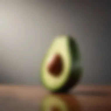 A perfectly preserved avocado showcasing its freshness