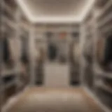 A well-organized closet with various storage solutions