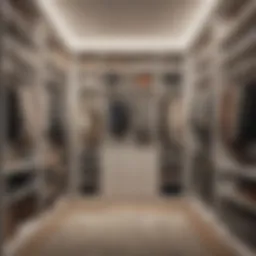 A well-organized closet with various storage solutions