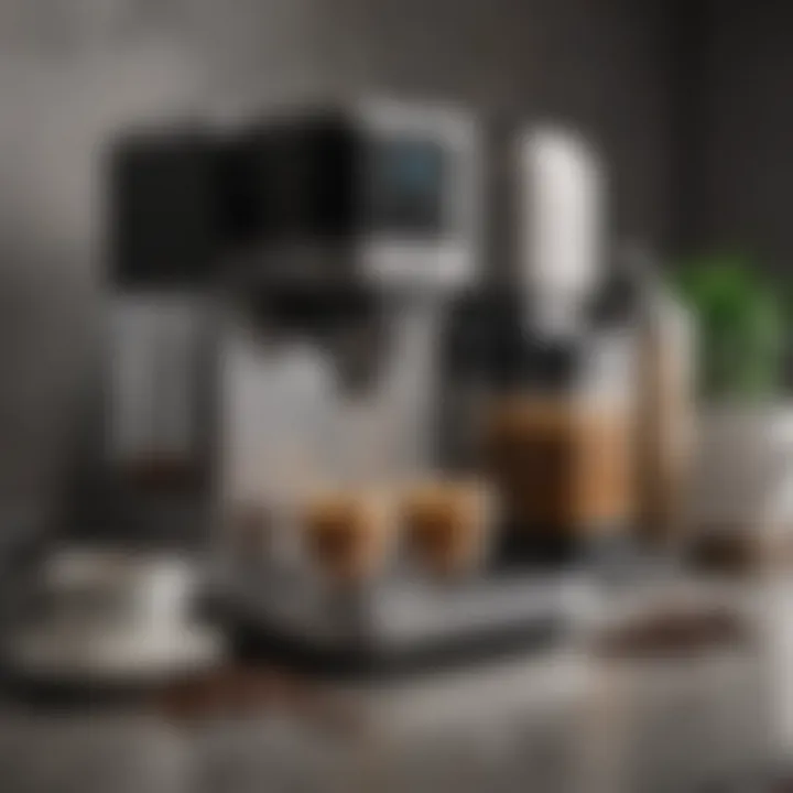 Different models of auto fill coffee makers displayed together