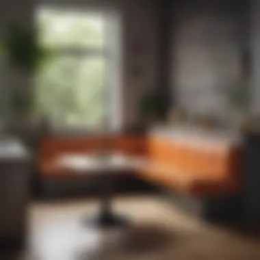 Variety of materials used in contemporary banquette furniture