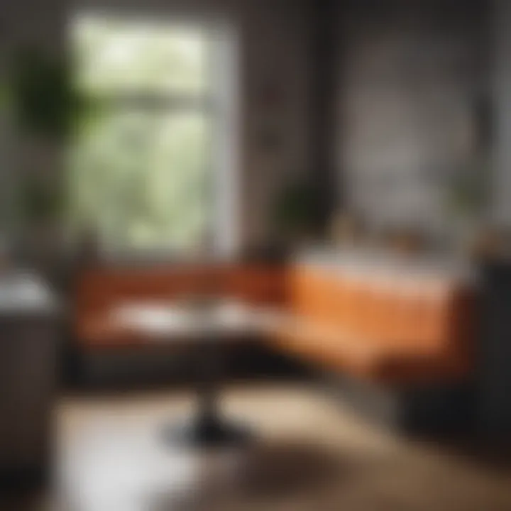Variety of materials used in contemporary banquette furniture