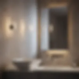 Elegant bathroom lighting featuring modern fixtures