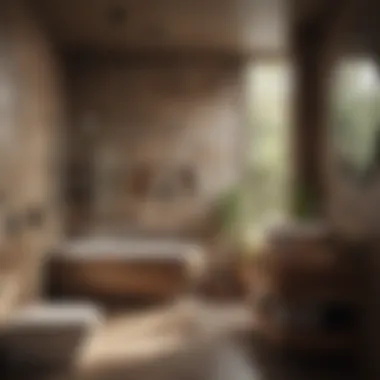 Cozy Earthy Tones Earthy tones in a cozy small bathroom design