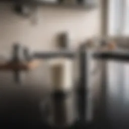 Elegant milk frother on a kitchen counter