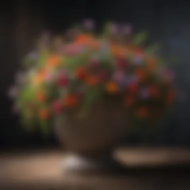 Diverse Selection of Low-Light Flowers Diverse selection of flowers ideal for low-light hanging baskets