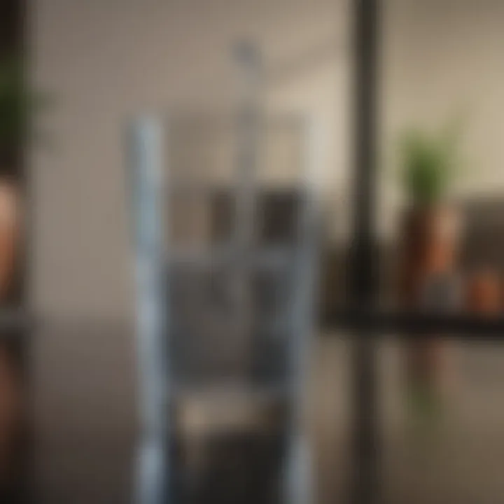 A clean glass of filtered water