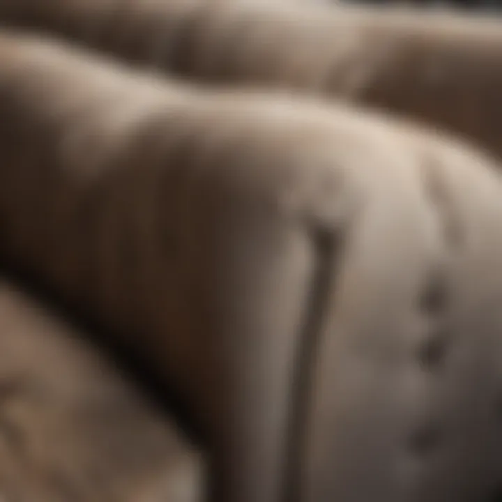 Close-up of premium fabric used in luxury sofa beds