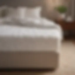 Premium memory foam mattress pad topper on a bed