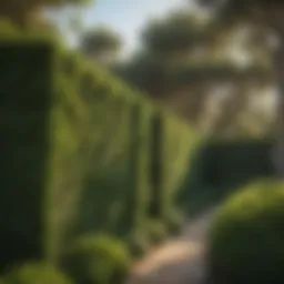 Lush hedge showcasing privacy in a Southern California garden