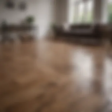 Elegant installation of wood flooring in a living room