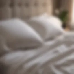 Luxurious cotton sheets on a plush bed