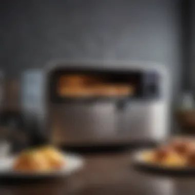 Variety of dishes prepared using a toaster convection air fryer