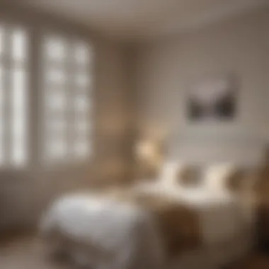 Classic interior shutters adding charm to a bedroom