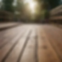 A clean wooden deck ready for staining