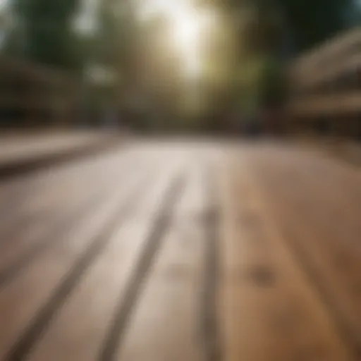 A clean wooden deck ready for staining