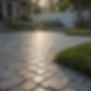 Serene Outdoor Space with Immaculate Pavers A serene outdoor space with clean pavers