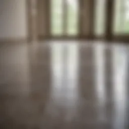 Sleek tile floor after cleaning