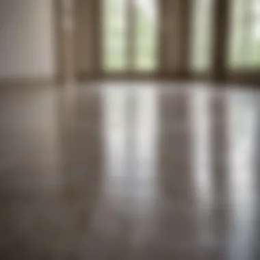 Sleek tile floor after cleaning