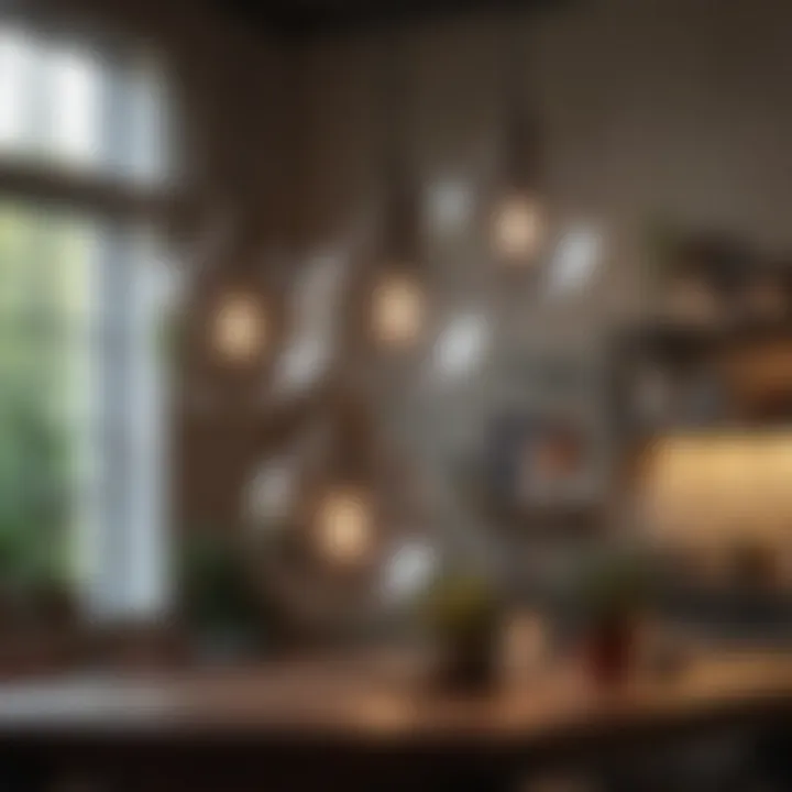 Diverse styles of Globe Pendant Lights displayed in a showroom