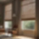 Layered window treatments showcasing blinds over blinds