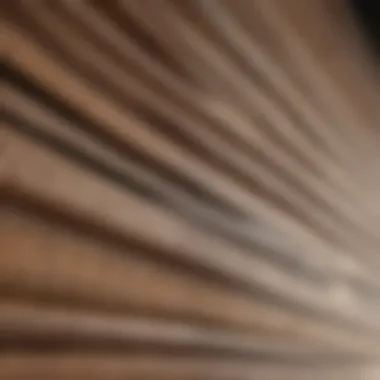 Close-up of various blind materials for window treatments