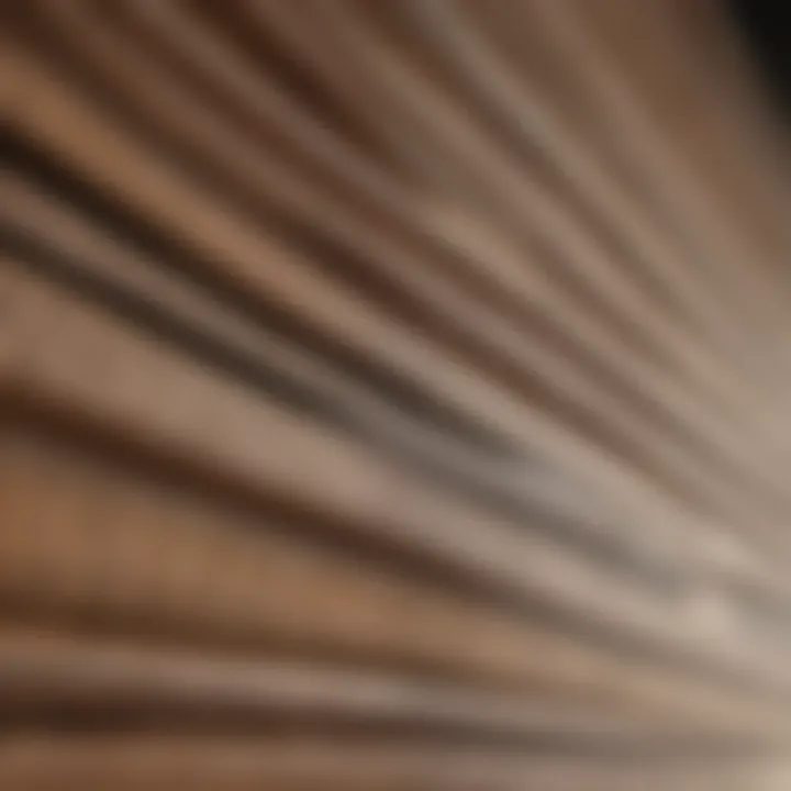 Close-up of various blind materials for window treatments
