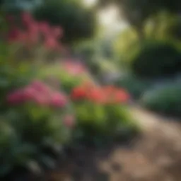 Vibrant June-blooming bulbs in a lush garden setting