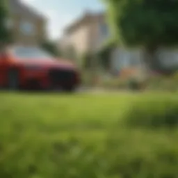Lush lawn in a high-traffic area