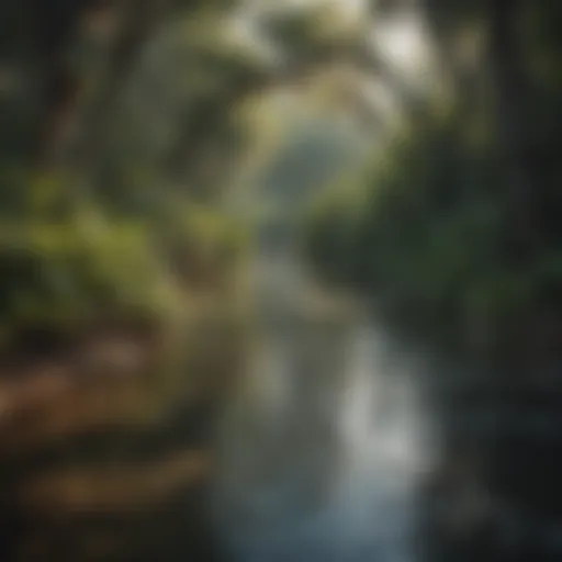 A serene Florida landscape with a clear river flowing through it, highlighting the importance of clean water.