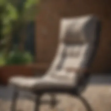 Ergonomic Outdoor Chair with Soft Cushions Close-up view of ergonomic outdoor chair with soft cushions