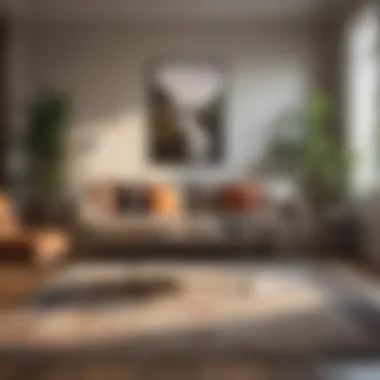 Creating Harmony in Your Living Space A well-lit living room showcasing rug and couch harmony