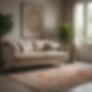 Complementing Your Beige Couch with Style A stylish rug that complements a beige couch