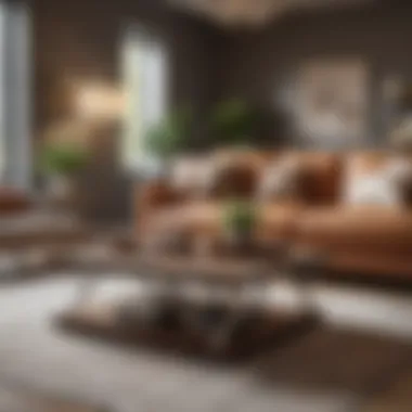 Functional Coffee Table in a Well-Decorated Living Space Functional coffee table in a well-decorated living space