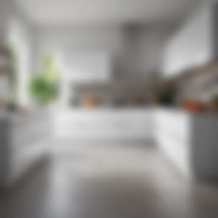 Bright white kitchen with vibrant accents