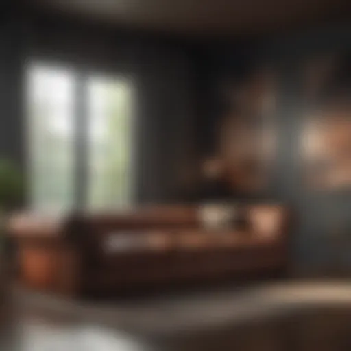 Luxurious leather sofa in a stylish media room setting