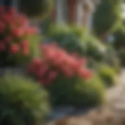 Vibrant selection of flowering plants ideal for front yard landscaping
