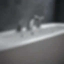 Close-up view of bathtub jets showcasing intricate design