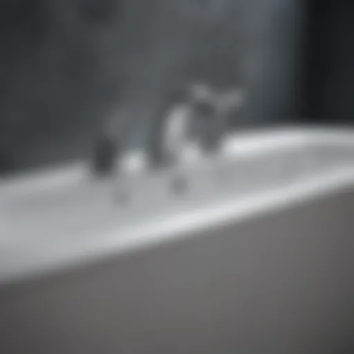 Close-up view of bathtub jets showcasing intricate design